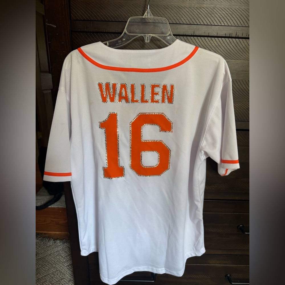 Wallen #16 White and Orange Women's Jersey